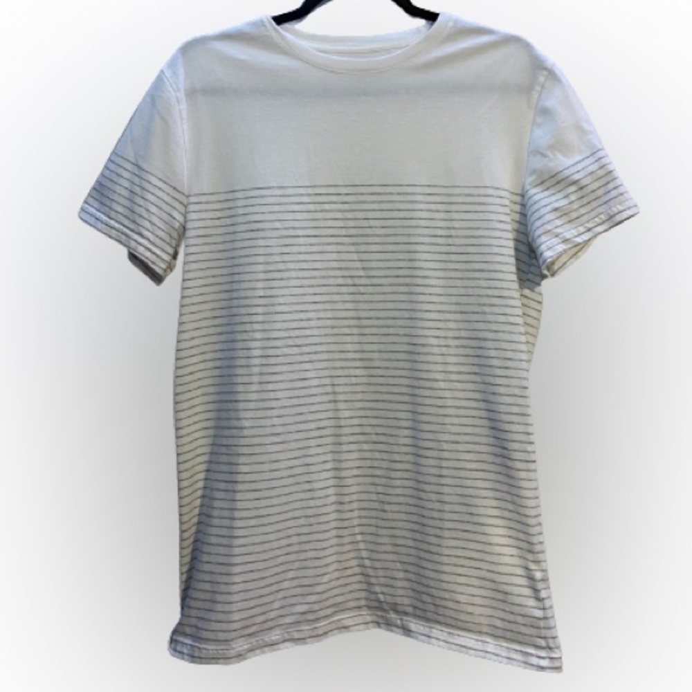 Goodfellow & Co Men’s S White Half Striped Tee